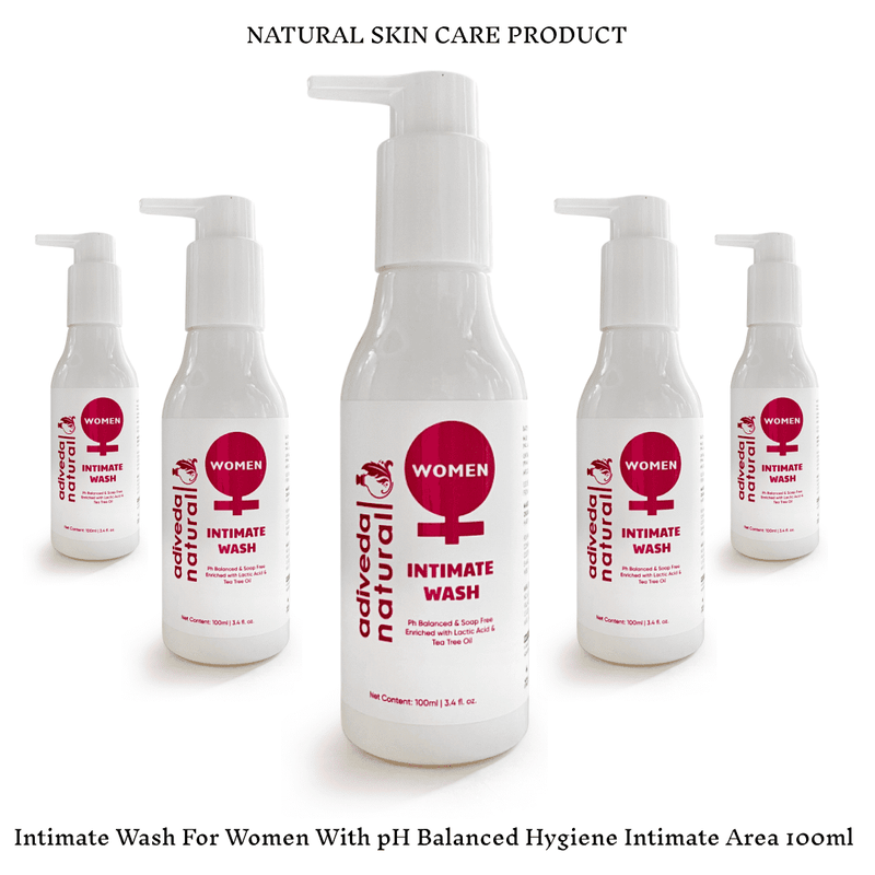Woman using intimate wash | pH balanced feminine cleanser | Hygiene for intimate areas | 100ml women's care product | Balanced pH wash for women | Natural intimate hygiene | Gynecologist-recommended cleanser | Soothing female hygiene | Organic intimate wash | Sensitive skin care product | Gentle daily cleansing | Feminine health solution