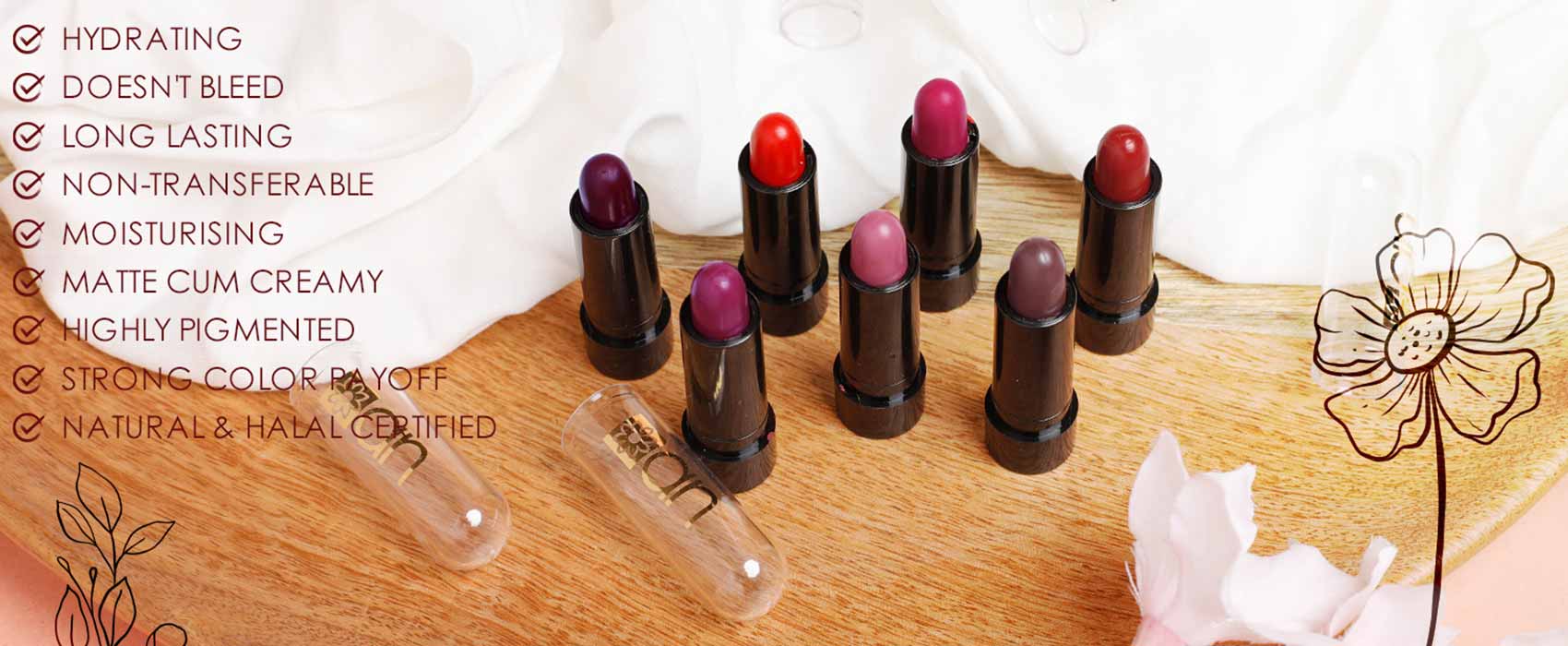 matte cum creamy lipsticks 