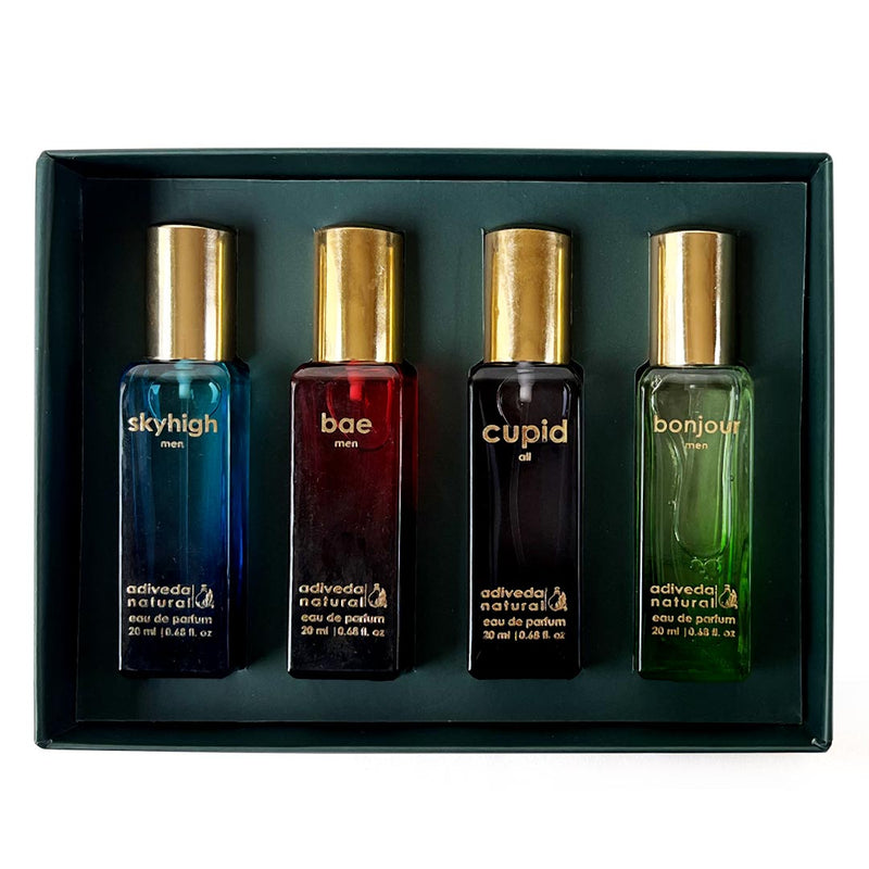 Perfume Gift Set Combo For Men 80ml - Adiveda Natural | New Launched petrfume | Best Selling Perfume Men And Women | Mens Perfume | Womens Perfume | Lon Lasting Perfume | Fresh Perfume | Gift Set For Her | Gift Set For Him | Perfume 