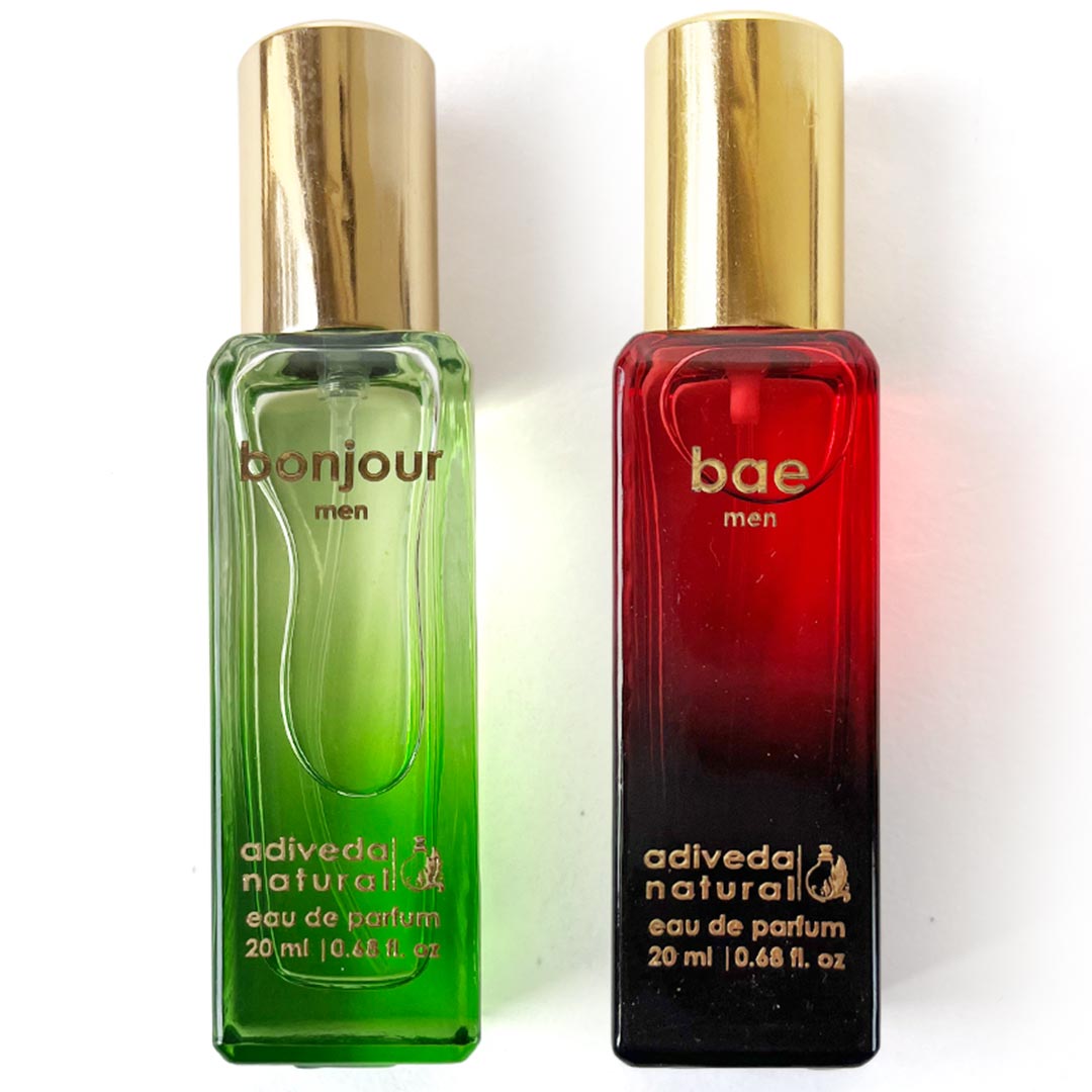 Adiveda Natural Bonjour and Bae 20ml men’s perfume combo pack – pocket-friendly set"