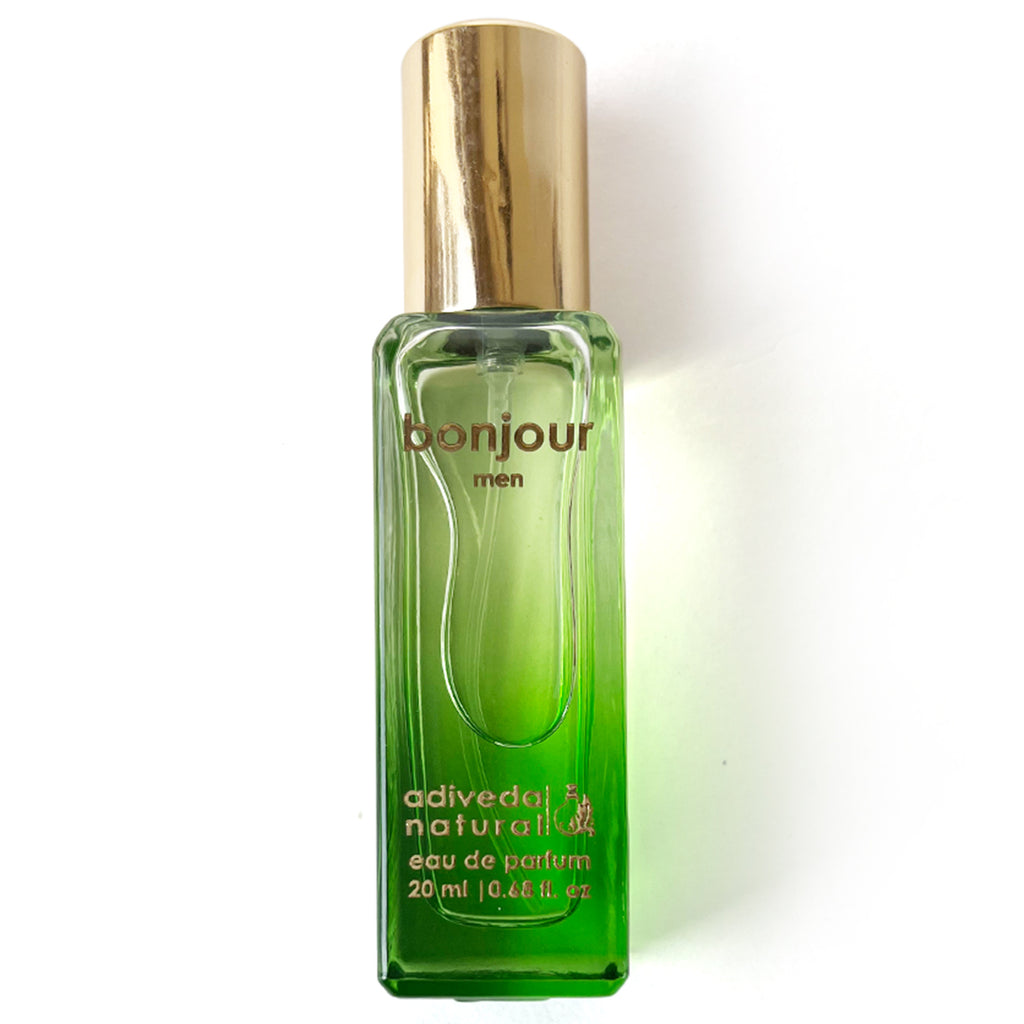 Adiveda Natural Bonjour perfume – 20ml pocket-friendly fragrance for men, long-lasting scent, ideal for daily use or gifting