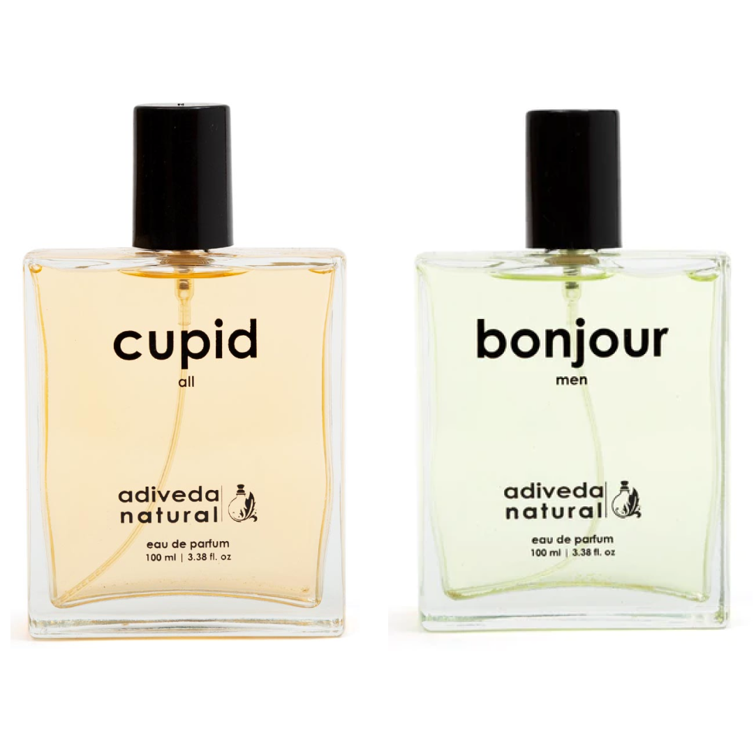 Adiveda Natural Cupid and Bonjour perfume combo pack for men and women