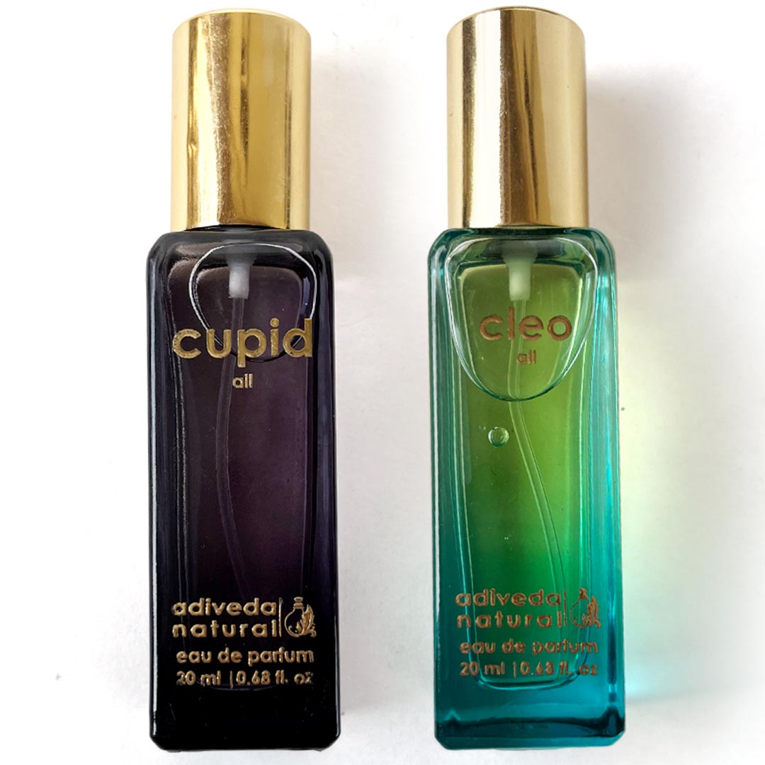 Cleo and Cupid 20ml travel-size perfume combo pack – premium affordable scents by Adiveda Natural