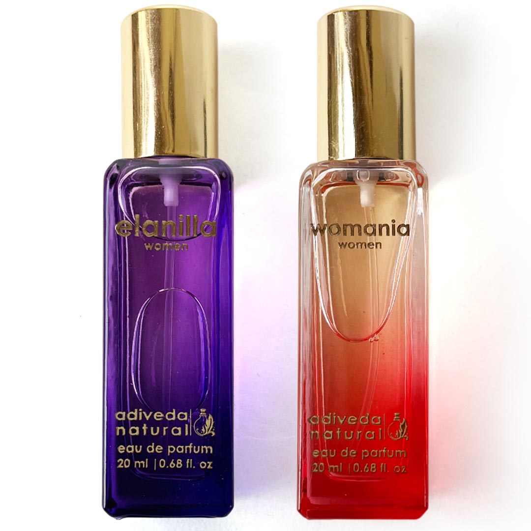 "Luxury 2-pack – Elanilla and Womania 20ml perfumes by Adiveda Natural