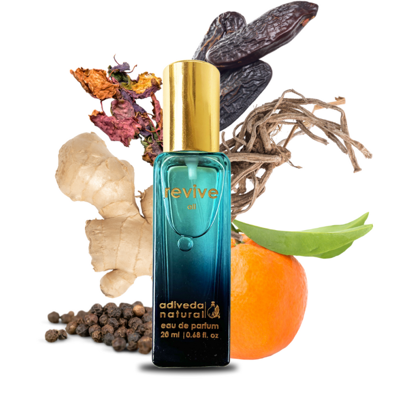 Adiveda Natural Revive perfume for men – 20ml pocket-friendly fragrance with long-lasting scent, ideal for daily use or gifting.