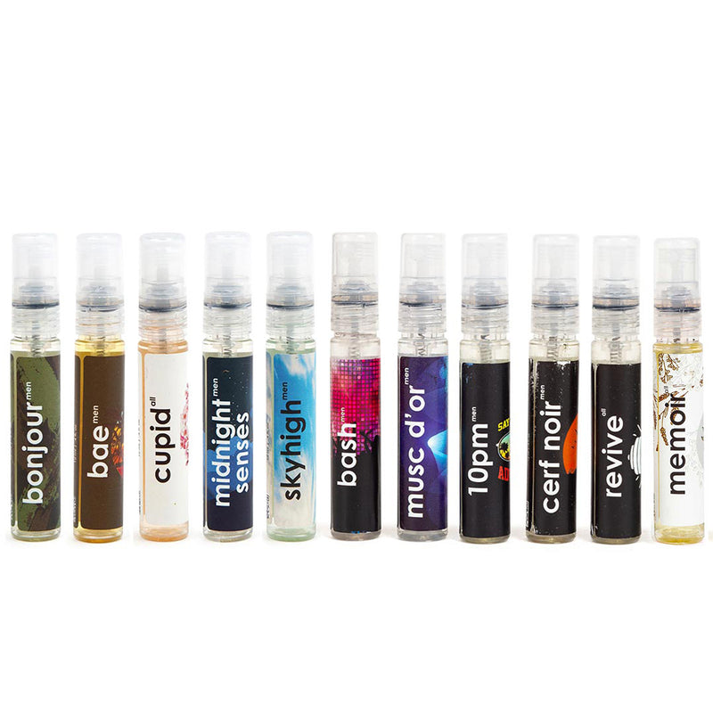11-pack men’s pocket perfume set – travel-friendly scents