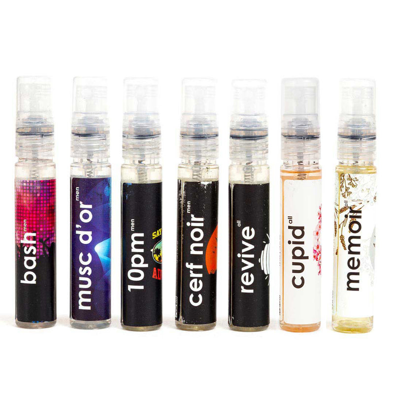Set of 7 men’s pocket perfumes – travel-friendly fragrances