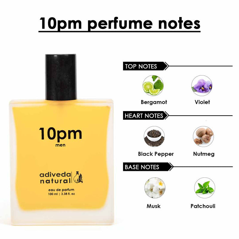 Buy 10 PM Spicy Perfume | premium perfume | luxury male scent with spicy fragrance | best spicy perfume | top spicy perfume | 100 ml Perfume | perfume | Perfume For Men | Perfume For Women | Natural Perfume | Organic Perfume | Adiveda Natural Perfume | Indian Perfume | Online Perfume India | Woody | Spicy Perfume For Men | Men EDP | New Launched petrfume | Best Selling Perfume Men And Women | Mens Perfume | Womens Perfume | Lon Lasting Perfume | Fresh Perfume | Gift Set For Her | Gift Set For Him | Perfume 