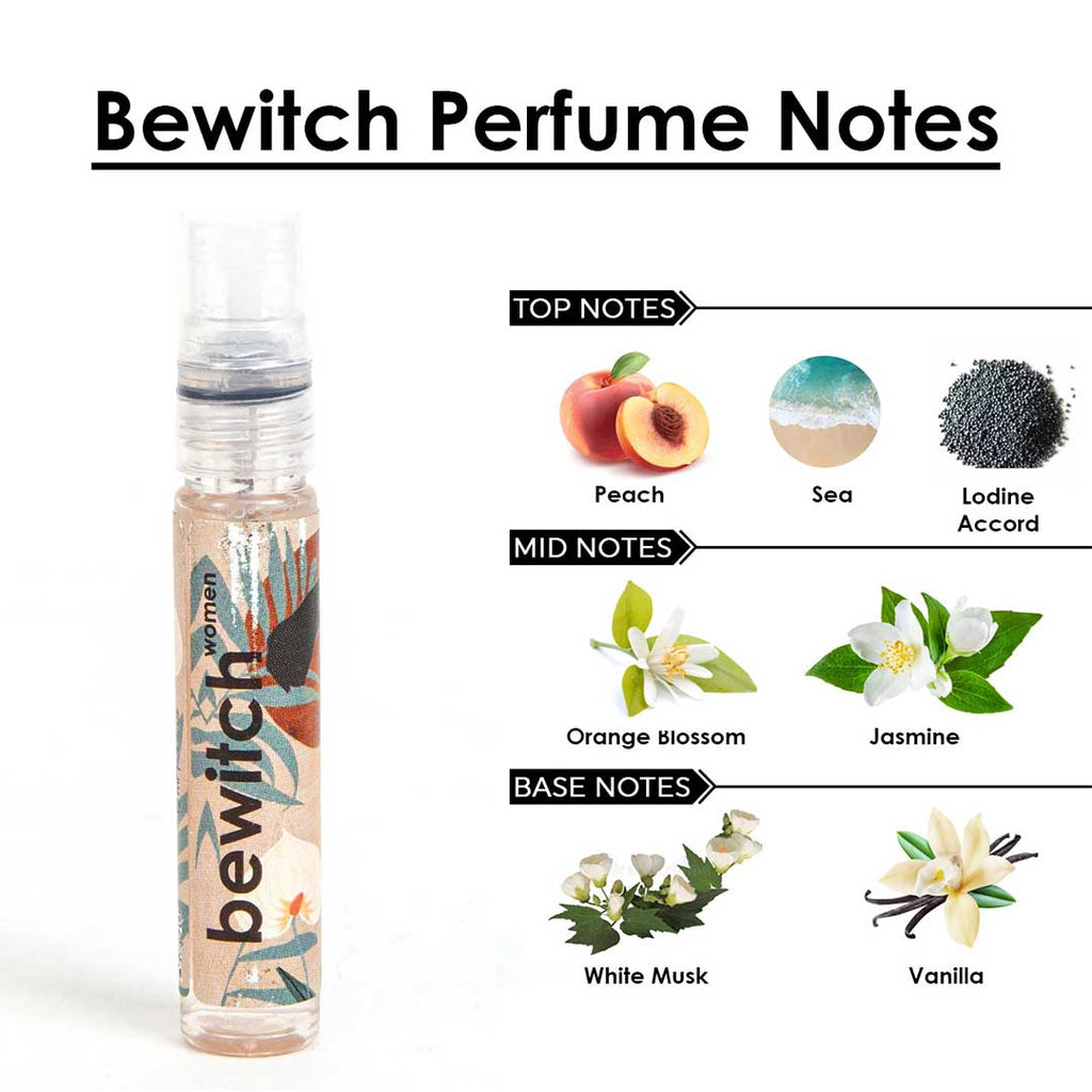 Bewitch perfume sample | perfume tester | mini perfume | perfume miniature | ladies perfume tester | female perfume perfume vial | pocket perfume | travel friendly perfume  | Woody | Fresh | Spicy | Aqua men | Cologne | Scent | Fragrance | Eau De Parfum | Natural Perfume Organic Perfume | Adiveda Natural Perfume
