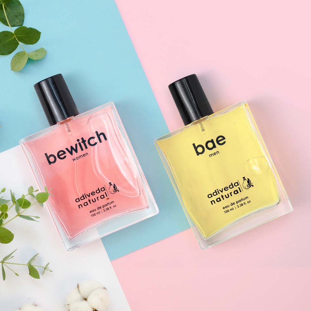 Perfume combo for men and women | Bae Perfume for Men | Bewitch Perfume For Women | Perfume For Women | Perfume For Men | Woody Perfume | Spicy Perfume | Musky Perfume | Floral Perfume | Perfume | Scent | Fragrance | Oud | Fresh Perfume | Natural Perfume | Organic Perfume | Fashion | Shopping | Affordable Price | Best Selling | India | Adiveda Natural  | 100 ml perfume