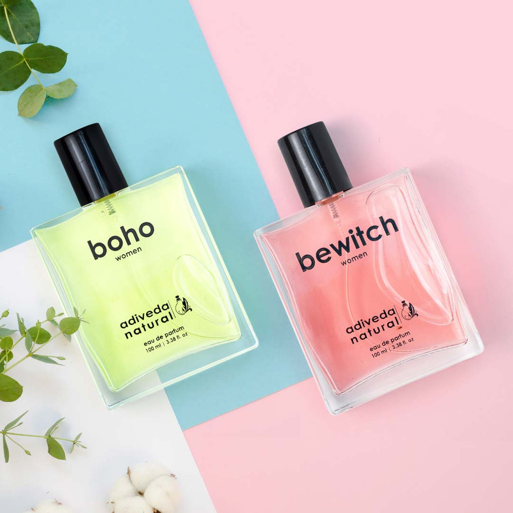 perfume gift set for women | Boho  Perfume For Women | Bewitch Perfume For Women | Boho And Bewitch Perfume For Women | Perfume | Oud | Scent | Fragrance | Colonge | Eau De Parfum | Sweet Perfume | Spicy Perfume | Floral Perfume | Fresh Perfume | Natural Perfume | Organic Perfume | India | Adiveda Natural | Adiveda Natural Perfume  | 100 ml Perfume