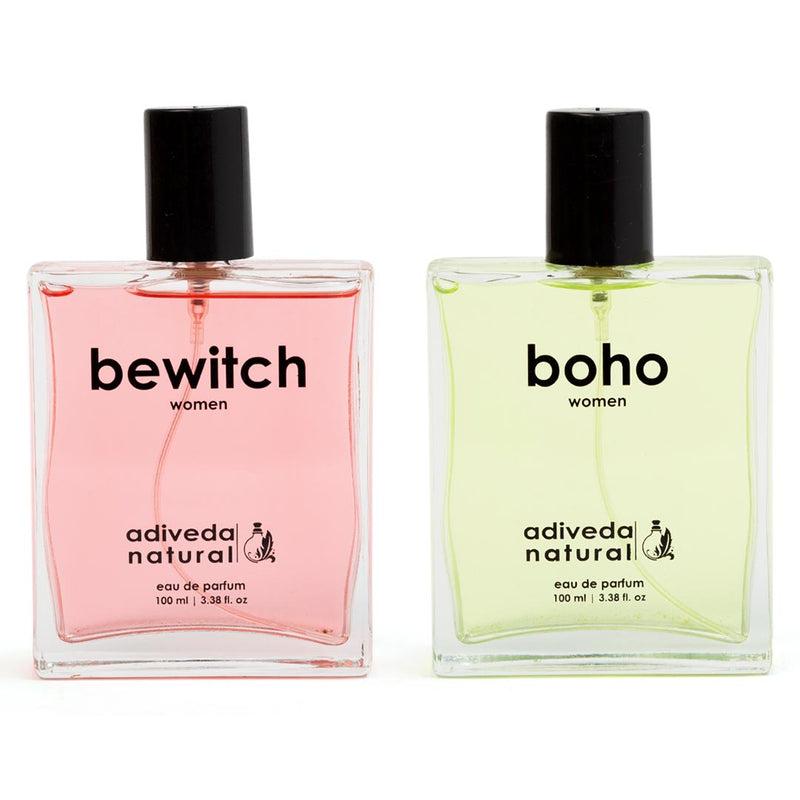 Bewitch and Boho perfume for women | Bewitch Perfume For Women | Boho And Bewitch Perfume For Women | Perfume | Oud | Scent | Fragrance | Colonge | Eau De Parfum | Sweet Perfume | Spicy Perfume | Floral Perfume | Fresh Perfume | Natural Perfume | Organic Perfume | India | Adiveda Natural | Adiveda Natural Perfume | 100 ml Perfume