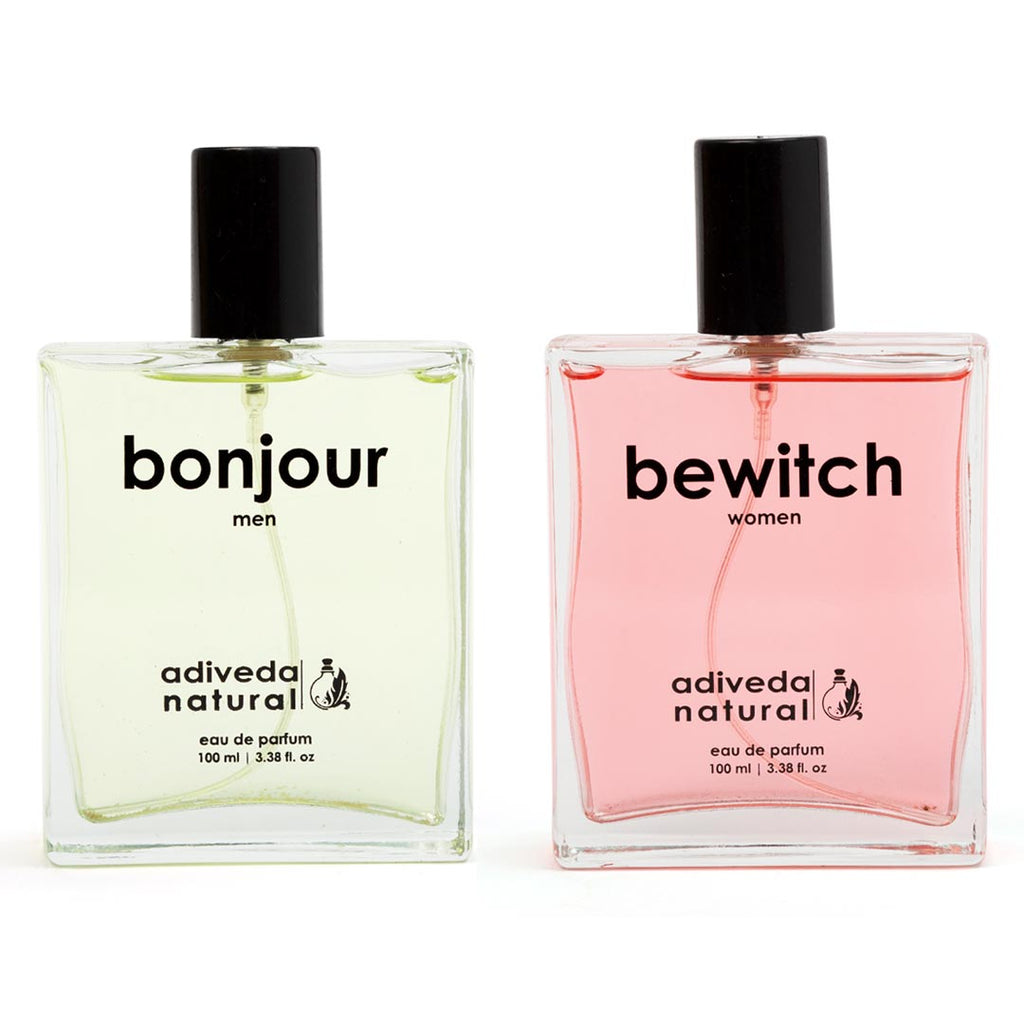 perfume set men and women | bonjour and bewitch | Bewitch Perfume For Womnen | Perfume | Colonge | Scent | Eau De Parfum | Fragrance | Floral Perfume | Fresh | Woody Perfume | Spicy Perfume | Fresh Perfume | Perfume | Natural Perfume | Organic Perfume | Indian Perfume | Adiveda Natural Perfume | Adiveda Natural | 100 ml Perfume