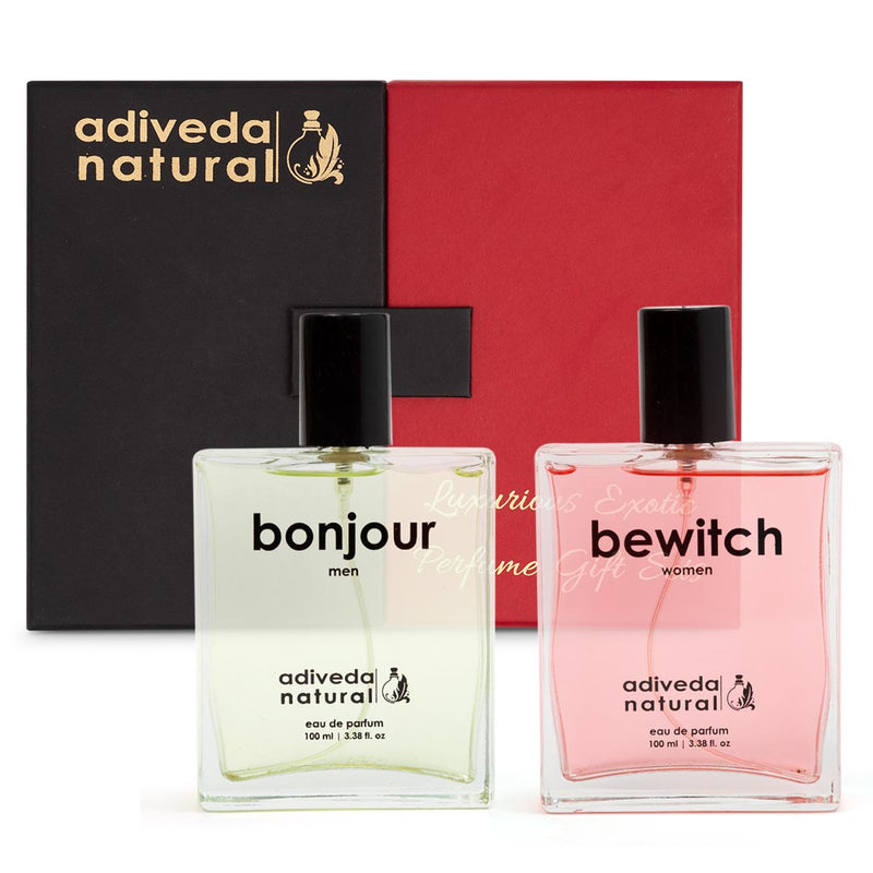 Bonjour and Bewitch perfume | Bewitch Perfume For Womnen | Perfume | Colonge | Scent | Eau De Parfum | Fragrance | Floral Perfume | Fresh | Woody Perfume | Spicy Perfume | Fresh Perfume | Perfume | Natural Perfume | Organic Perfume | Indian Perfume | Adiveda Natural Perfume | Adiveda Natural | 100 ml Perfume